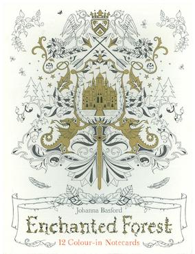 Book cover of Enchanted Forest: 12 Colour-In Notecards by Johanna Basford